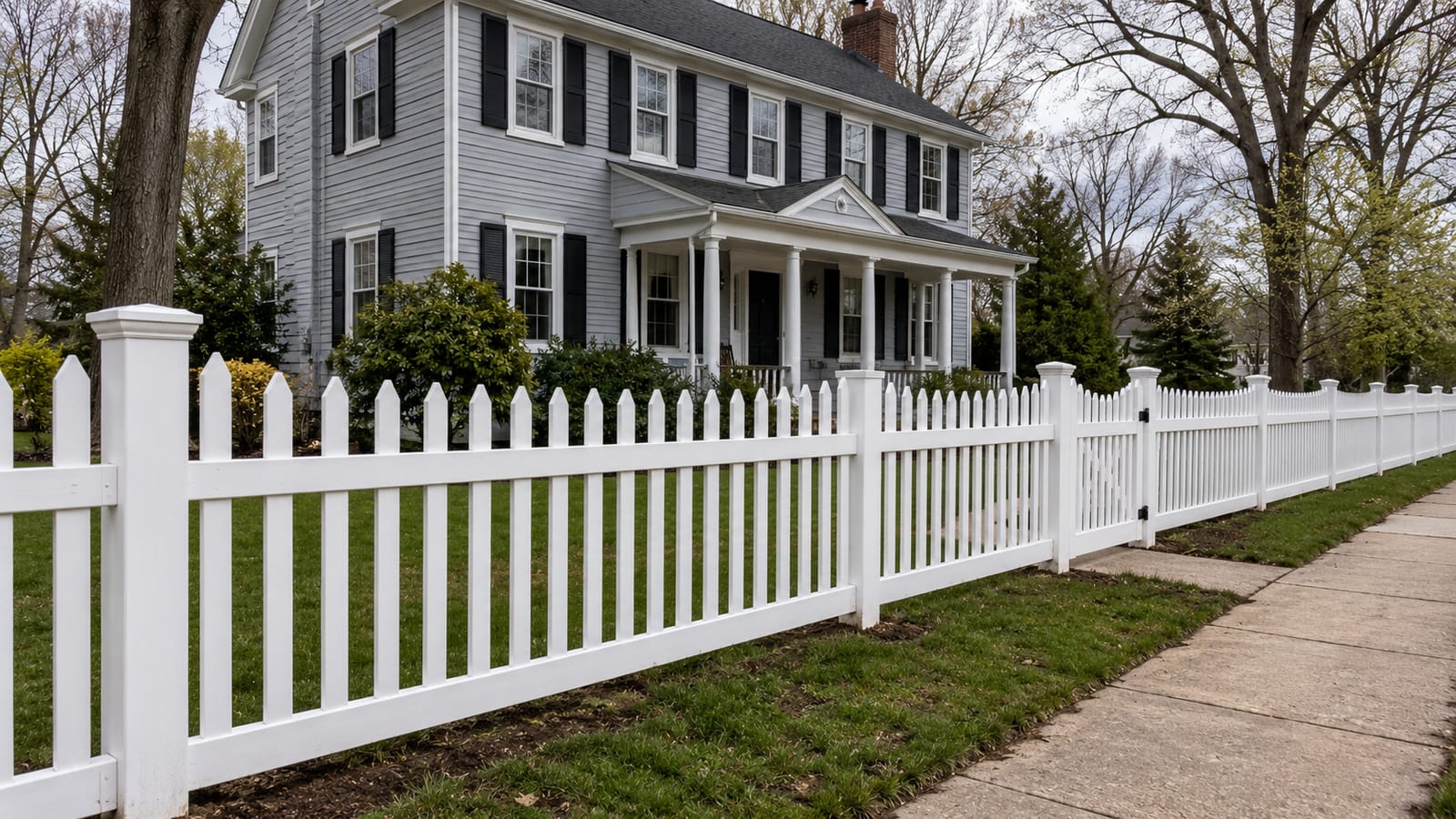 Vinyl Picket Fence Installation