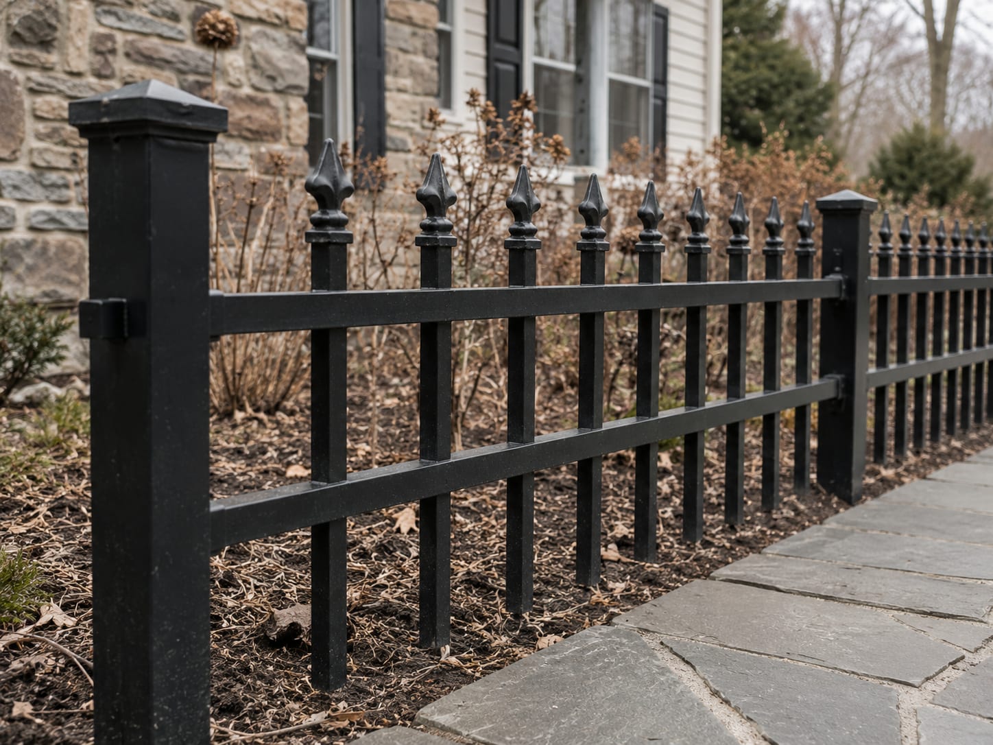 quality black aluminum picket fence installation westchester county ne by Portillo Fences and Gates