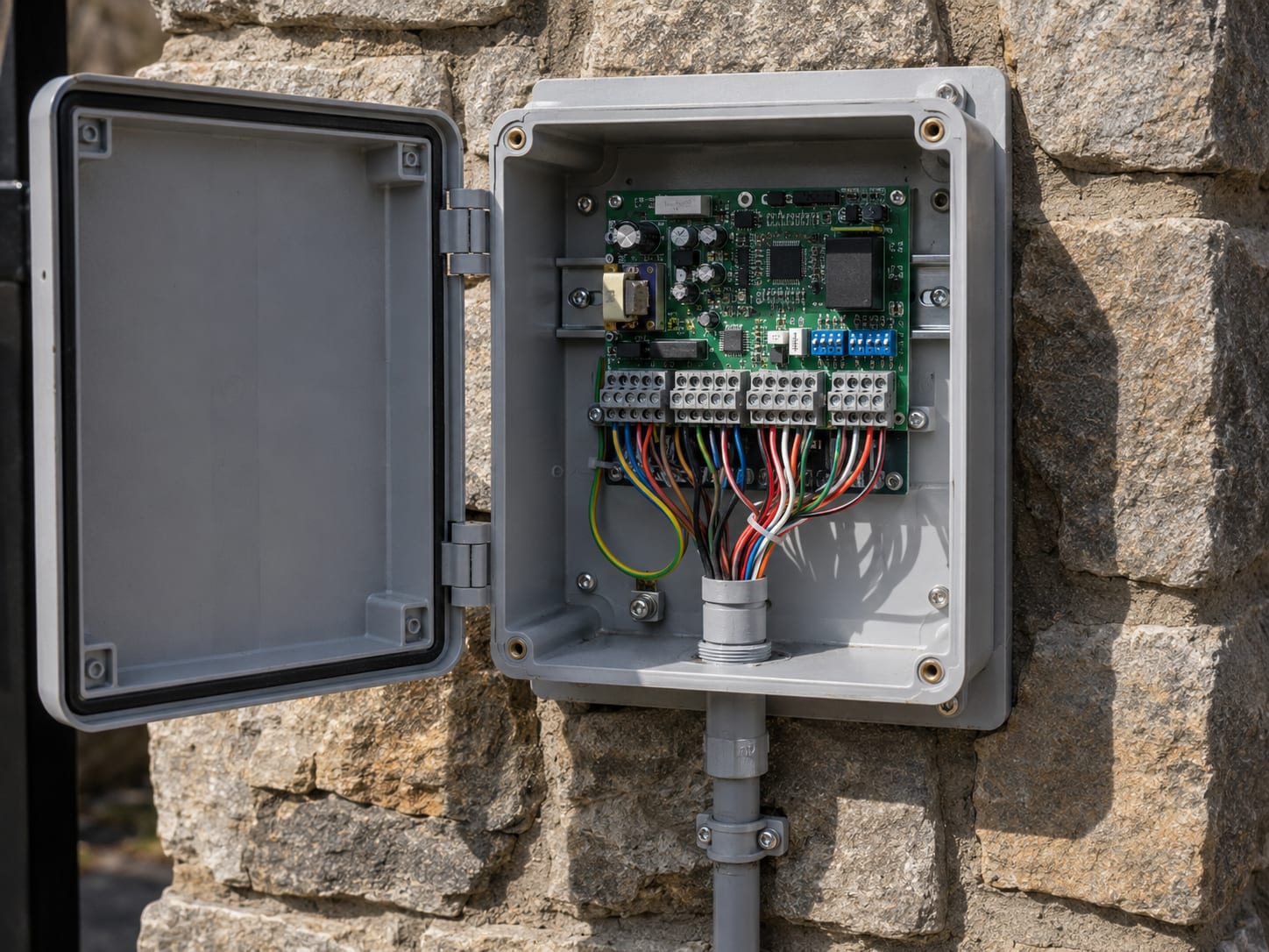 expert gate control board wiring enclosure smart entry system hudson v by Portillo Fences and Gates