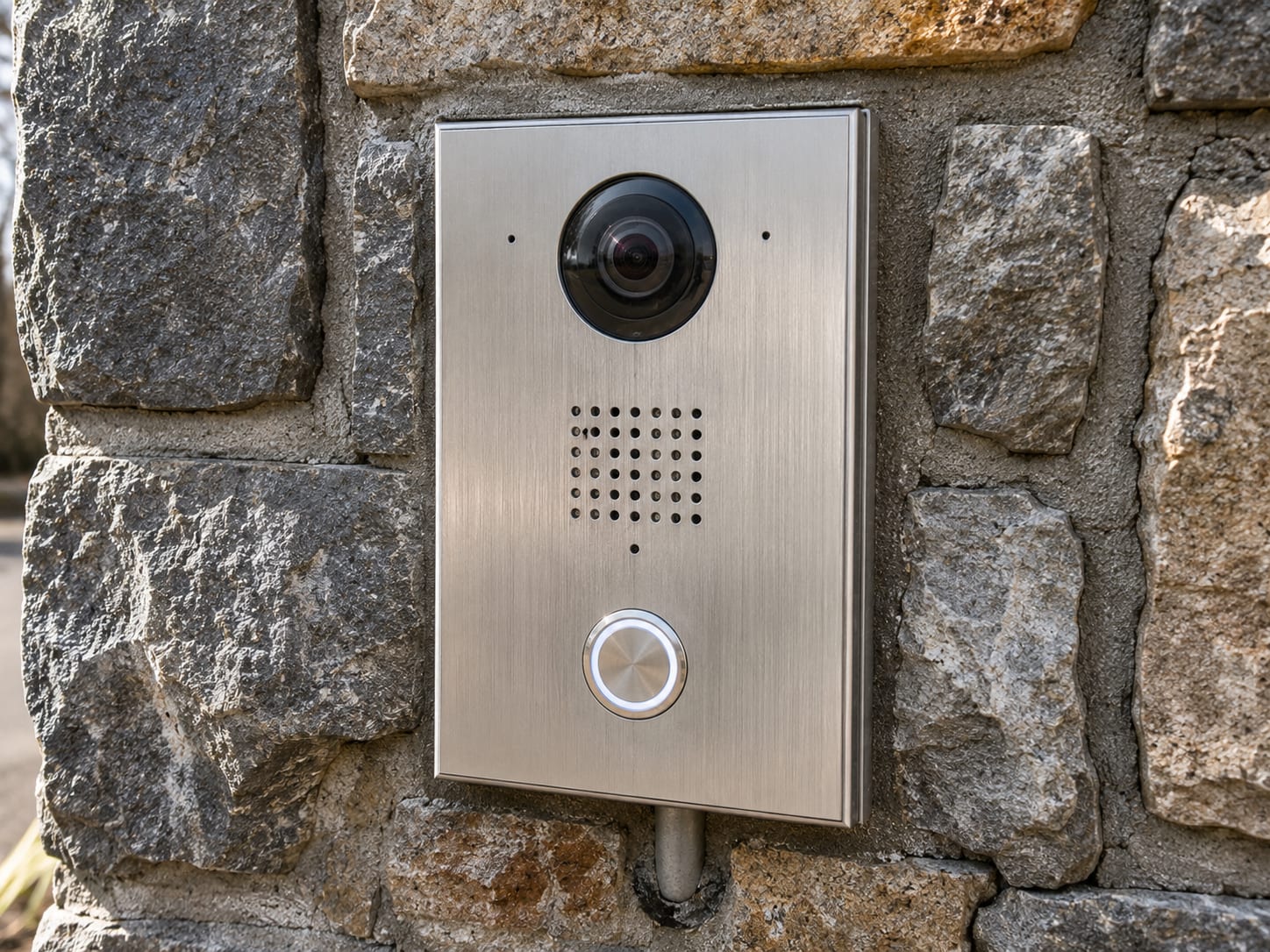 professional video intercom panel installation hudson valley new york by Portillo Fences and Gates